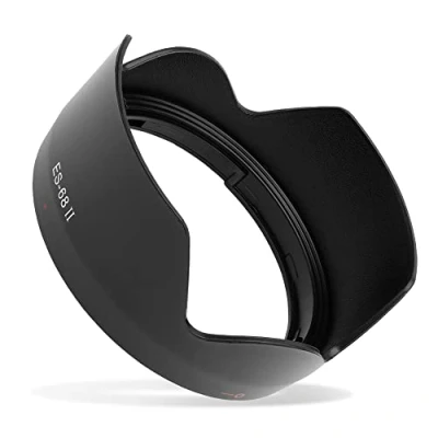 Immagine di CELLONIC® Paraluce Compatibile con Canon EF 50mm f/1.8 STM baionetta ES 68 II Lens Hood in Materiale Sintetico Protegge l&#039;obiettivo e la Lente da Urti Graffi