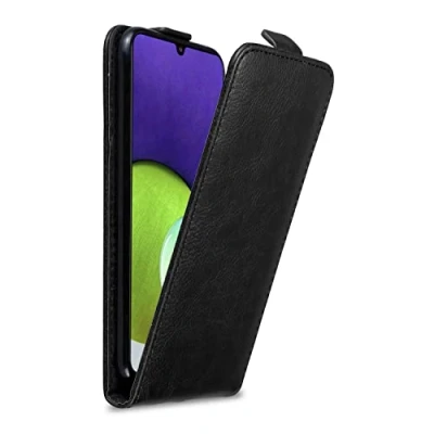 Immagine di Cadorabo Custodia compatibile con Samsung Galaxy A22 4G / M22 M32 in NERO DI NOTTE Protezione Stile Flip Chiusura Magnetica Case Cover Wallet Book Etui