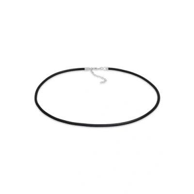 Immagine di Nenalina Collana da Donna in caucciù, 42 cm + 5 di Estensione con moschettone, Argento Sterling 925 803003 042