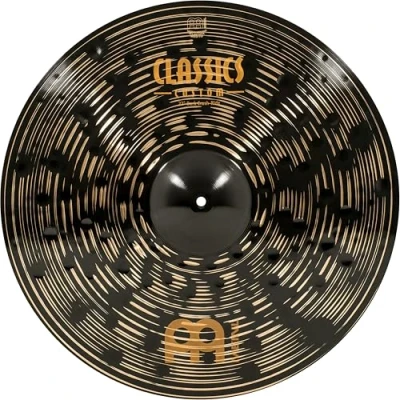 Immagine di Meinl Cymbals Classics Custom Dark Piatto Crash Ride 22 pollici (55,88cm) per Batteria Bronzo B12, Finitura Scura, Prodotto in Germania (CC22DACR)