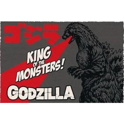 Immagine di Pyramid International Godzilla Zerbino in fibra di cocco per interni ed esterni, motivo re dei mostri, 40 x 60 cm, prodotto ufficiale