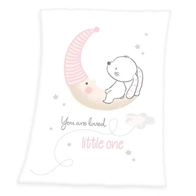 Immagine di Herding Coperta in Pile per Bambini, Coniglietto, 75 x 100 cm, Poliestere, Bianco
