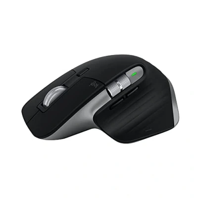 Immagine di Logitech MX Master 3S For Mac Performance Mouse Senza fili laser Grigio Siderale 7 Tasti 8000 dpi Tracciamento in campo oscuro, Rotellina intelligente,