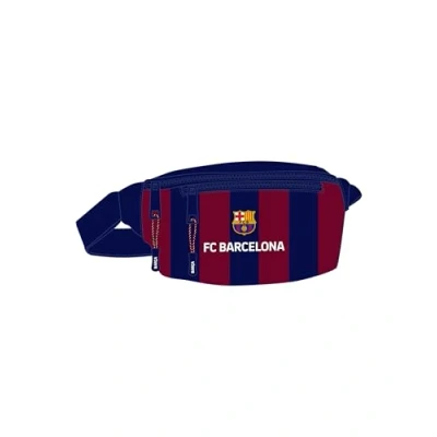 Immagine di Safta F.C. Barcellona Marsupio con tasca esterna, ideale per giovani e bambini di diverse età, comodo versatile, qualità resistenza, 23 x 9 12 cm, colore: Blu marino/bordeaux,
