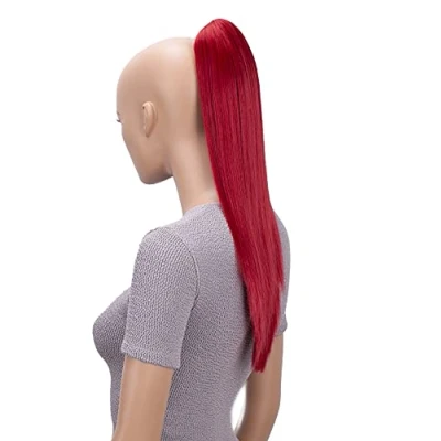 Immagine di CAISHA 40cm Coda Di Cavallo Lily Posticci Per Capelli Con Pinza Extensions Finta Liscio Rosso H99