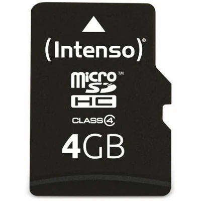 Immagine di Intenso 4 GB Micro SDHC Card Scheda microSDHC Class incl. Adattatore SD