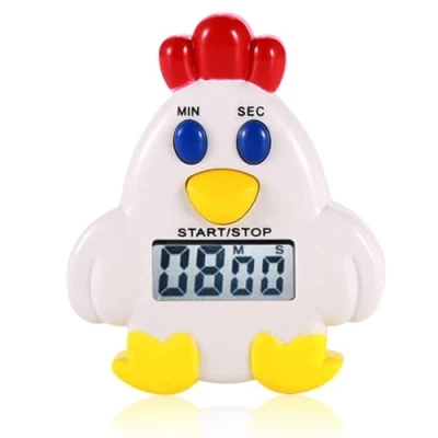 Immagine di Digitale Timer Elettronico da Cucina, Cucina Divertenti con LCD Display Magnetico e Autoportante Staffa, Sveglia Forte Conto Alla Rovescia, Bambini,