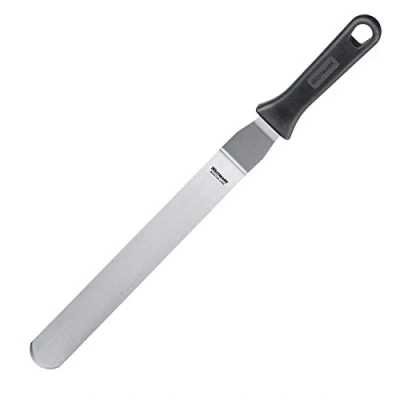 Immagine di Westmark Paletta angolata da pasticcere professionale, Angolata, Flessibile, Dimensioni lama: 3,5 x 25,5 cm, Lunghezza: 43 Acciaio inox/Plastica, Master Line, Nero/Argento, 31282270