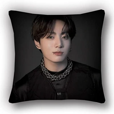 Immagine di bts merchandise Bangtan Ragazzi Jimin V Suga Jungkook Federe decorative in lino a doppia faccia cuscino regali 45 cm x