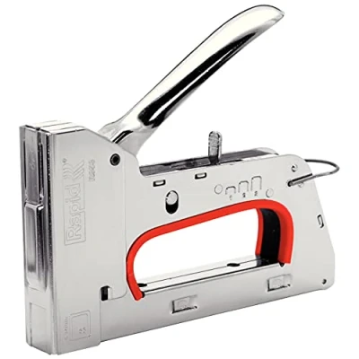 Immagine di Rapid PRP R353 Graffatrice Manuale per Graffette n. 53, Dotata di Impugnatura Ergonomica, Grilletto Facile da Utilizzare e Regolatore Forza in 3 Fasi, Adatta Lavori Tappezzeria Pesante