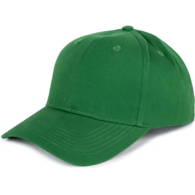 Immagine di styleBREAKER Cappellino da Baseball Unisex con Finitura Spazzolata, 6 Pannelli, Colore Unito, Chiusura Regolabile a Strappo 04023018, Colore:Abete Verde