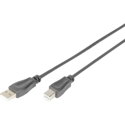 Immagine di Digitus Cavo USB 2.0 Spina A, B 0.50 m Nero AK 300105 005 S