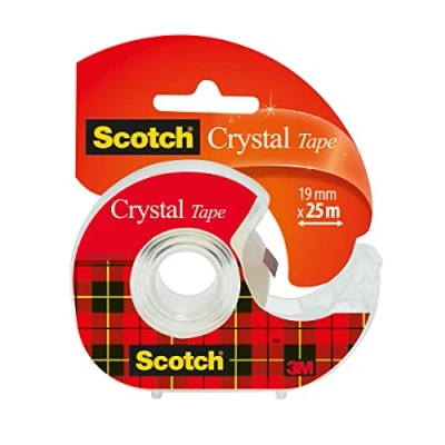 Immagine di Scotch Nastro trasparente, 19 mm x 25 m, 1 rotolo su dispenser portatile/confezione