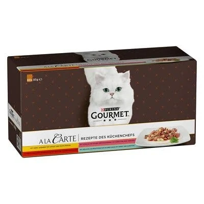 Immagine di PURINA GOURMET A la Carte cibo umido per gatti, diversi tipi, Confezione da 60 sacchetti 85 g Total 5100 gr