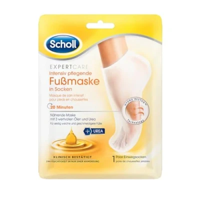 Immagine di Scholl Expertcare, maschera nutriente intensiva con 3 oli preziosi, cura idratante, 1 paio di calzini usa e getta
