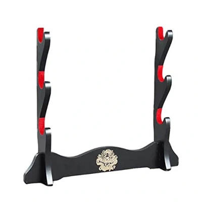 Immagine di Z fiber Supporto per Spada Katana Imbottito in Velluto Giapponese espositore Samurai all Sword,3 Tier
