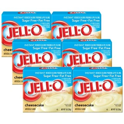 Immagine di Jell O Sugar Free Instant Pudding and Pie Filling, Cheesecake, 1 Ounce Boxes (Pack of 6)