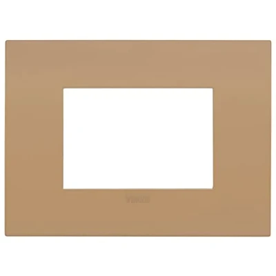 Immagine di Vimar 19953.33 Placca Arké fit 3 moduli, metallo, terra di siena