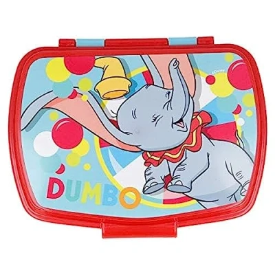 Immagine di ALMACENESADAN 2636; Sandwich Rettangolare Multicolore Dumbo; Prodotto in plastica, Libero BPA; Dimensioni interne 16,5x11,5x5,5 cm