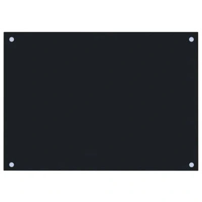 Immagine di vidaXL Paraschizzi per Cucina Paraspruzzi Fornelli Resistente al Calore Pannello Splashback Parete Nero 70x50 cm in Vetro Temperato