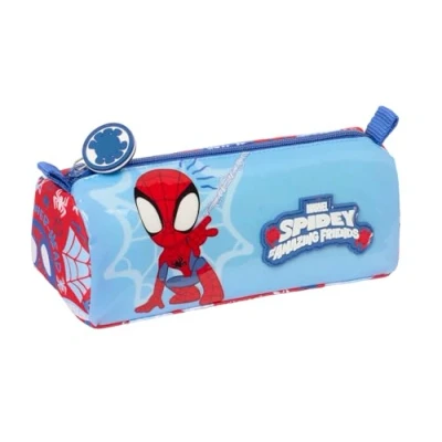 Immagine di SPIDEY RESCUE astuccio con cerniera e scomparto, per bambini, ideale bambini in età scolastica, comodo versatile, qualità resistenza, 21 x 7 8 cm, Rosso/blu, M, Casual