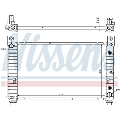 Immagine di NISSENS 69092 Radiatore motore Alluminio 718 439 27 Alette di raffreddamento saldate