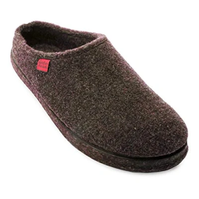 Immagine di Andrés Machado Pantofole Unisex per Donna/Uomo Estate/Inverno AM001 Parte Esterna in Feltro/Suola Gomma Antiscivolo Marrone EU 44
