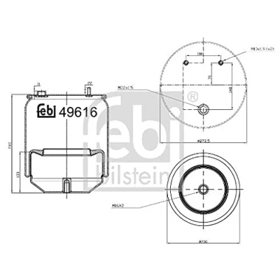 Immagine di FEBI BILSTEIN 49616 Soffietto, Sospensione pneumatica DAF: XF