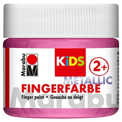 Immagine di Marabu 03030050733 Colore per dita bambini, 100 ml, a base d&#039;acqua, senza parabeni, vegano, lattosio, glutine, dipingere in asilo, scuola, terapia e casa