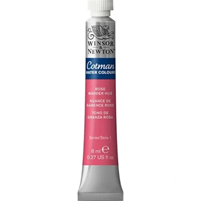 Immagine di Winsor &amp; Newton Cotman 8840111 Pittura ad acquerello, colori vivaci di alta qualità con ottime caratteristiche lavorazione, tubo da 8 ml, colore Krapprosa