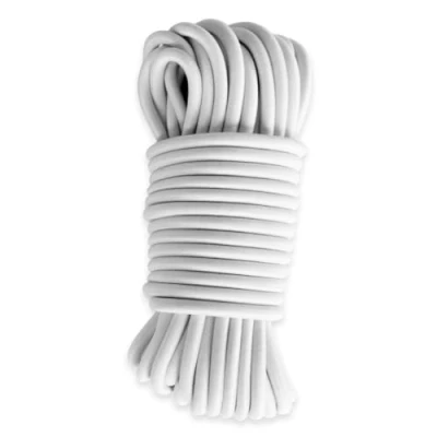 Immagine di Corda elastica Bianca 20 m Qualità PRO TECPLAST 9SW Cavo per teloni con diametro 9 mm