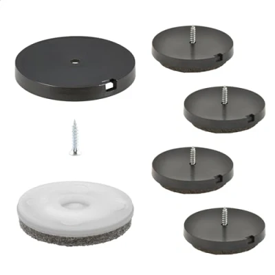 Immagine di WAGNER QuickClick® Feltrini per sedie e mobili da avvitare I Set 4x base + vite inserto intercambiabile feltro di lana ULTRASOFT diametro Ø 50 mm Fatto in DE 15808800