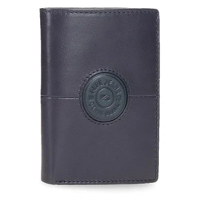 Immagine di Pepe Jeans Cracker portafoglio verticale con Blu 8,5x11,5x1 cm Pelle, blu, Taglia unica,