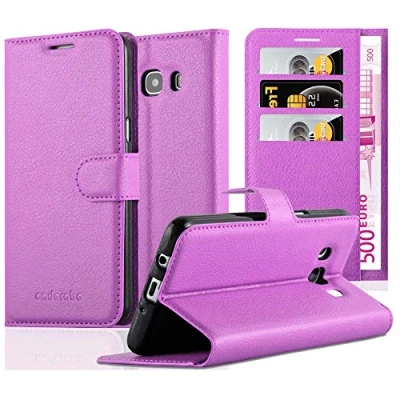 Immagine di Cadorabo Custodia Libro per Samsung Galaxy J5 2016 in VIOLETTA AMETISTA con Vani di Carte, Funzione Stand e Chiusura Magnetica Portafoglio Cover Case Wallet Book Etui Protezione