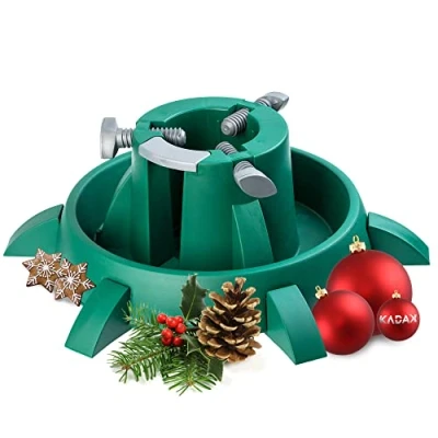 Immagine di KADAX supporto per albero di Natale con serbatoio dell&#039;acqua, moderno Natale, in plastica resistente, alberi varie dimensioni (altezza fino a 3 m)
