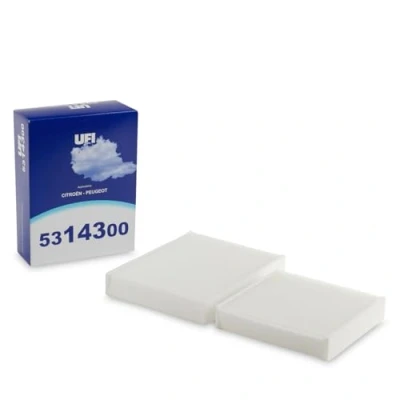 Immagine di UFI Filters, Filtro Abitacolo Antipolline 53.143.00, per Ricambio, Adatto a Auto, Applicabile su Diversi Modelli di Citroen, DS Automobiles e Peugeot