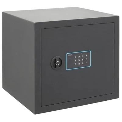 Immagine di ARREGUI Blue 650160 cassetta di sicurezza in acciaio con serratura elettronica, 38 x 35 36 cm, 42 l, per casa e casa, tastiera codici programmabili, chiave