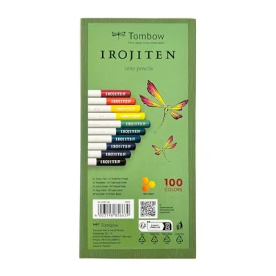 Immagine di Tombow IROJITEN Set di 10 matite colorate artistiche, colori vivaci l, mina a base cera per transizioni delicate, regalo perfetto grazie alla confezione alta qualità