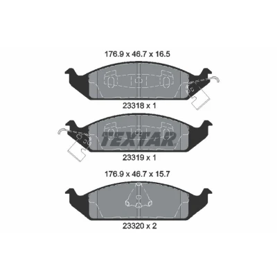 Immagine di TEXTAR 2331801 Kit pastiglie freno con segnalatore acustico usura CHRYSLER: Stratus Cabrio