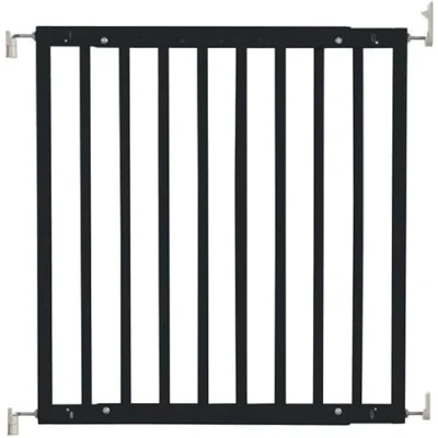 Immagine di Safetots Cancelletto per scale in legno robusto a vite, Nero, 63,5 cm 105,5 cm, bambini legno, Barriera di sicurezza Installazione facile.