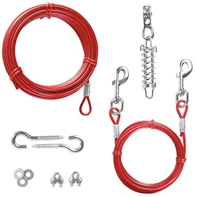 Immagine di Trixie Cavo con puleggia Tie out, 15 m, Colore: Rosso