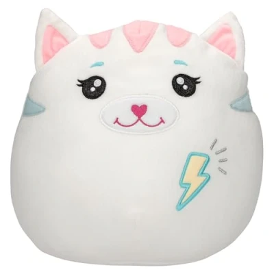 Immagine di Depesche 13040 Ylvi Swoppies Gatto di Peluche Bianco con Effetto Luminoso, Fulmine e Orecchie a Punta, Alto Circa 20 cm, Multicolore, One Size