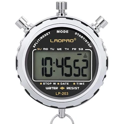 Immagine di LAOPAO Melt cronometro, Display Digitale 1/100 Secondi Precision Outdoor Metallo elettronico cronografo Timer per Basket Calcio Baseball Sport