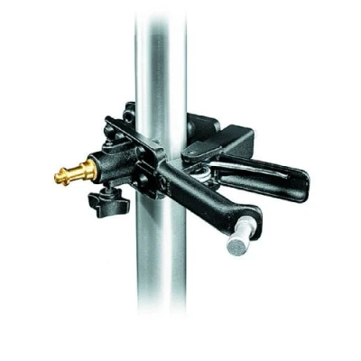 Immagine di Manfrotto 043 Morsetto con Pinza, Serie Spring Clamp Spigot Type 22 e 013 per Luce in Alluminio, Nero