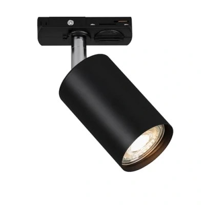 Immagine di BRILONER Sistema di binari Faretto per binari, orientabile, ruotabile, combinabile, accessorio, binario, GU10, spot da soffitto, faretto, lampada plafoniera, 138x38x55 mm (LxLxD), nero