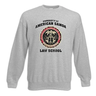 Immagine di Urban Backwoods University of American Samoa Pullover Felpe Maglione Sweatshirt Grigio Taglia M