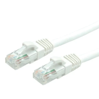 Immagine di Value 21.99.1056 RJ45 cavo di rete, patch CAT 6 U/UTP 3.00 m Bianco non schermato, Privo alogeni, Ritardante fiamma 1 pz.