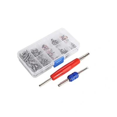 Immagine di Qiilu 102pcs Corredo dell&#039;Attrezzo dei Corpi della Valvola di Gomma Refrigerazione A/C R134a / R12 Assortimento
