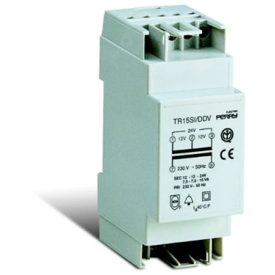 Immagine di Perry 1TDTR15SI/DDV Trasformatore Servizio Intermittente 15V, 15 V, Bianco