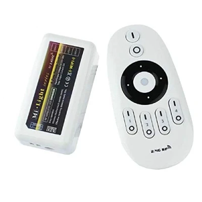 Immagine di KIT DIMMER PER STRISCE LED MONOCOLORE CON TELECOMANDO RF (TELECOMANDO + 1 CENTRALINA)